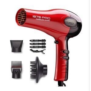 KISS 8-Piece ‘Tourmaline Ceramic’ Red Blowdryer Styling Set 1875 Watt